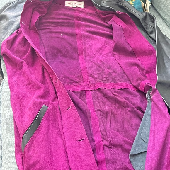 VTG Leather/Suede Designer Coat SO COOL!!! - Picture 12 of 13